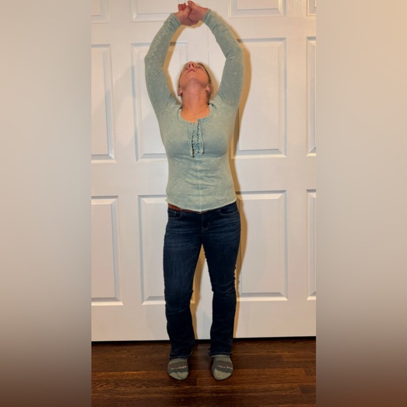 Free People Long Sleeve Henley Top - Picture 2 of 6